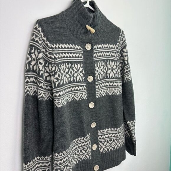 LADY Hathaway Wool Blend Knit Button Cardigan medium - Picture 3 of 6